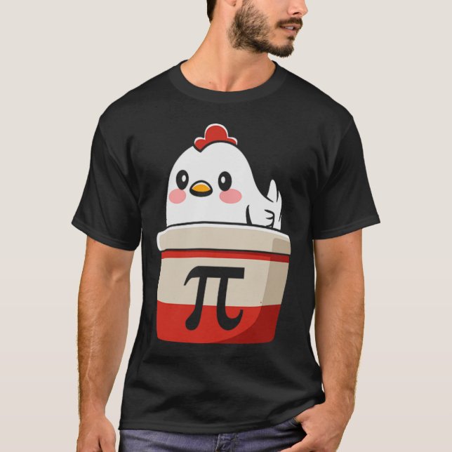 Camiseta Torta De Frango Engraçado Amante Da Matemática Pi  (Frente)