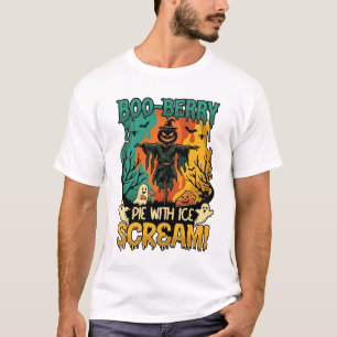 Camiseta Torta De Gelo De Berry Boo Abóbora Espantalho Hall