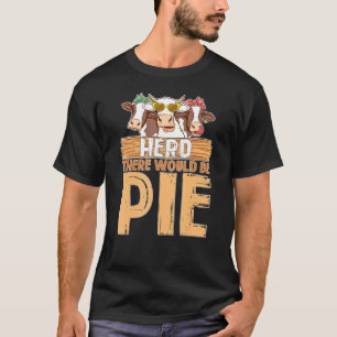Camiseta Torta De Natal Rebanho Lá Haveria Torta Vaca