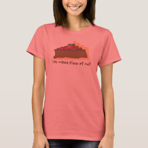 Camiseta torta do chocolate - você quer remendar de mim?