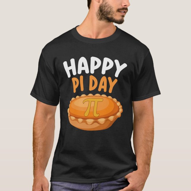 Camiseta Torta do Dia do Pi Feliz Matemática Arco-íris (Frente)