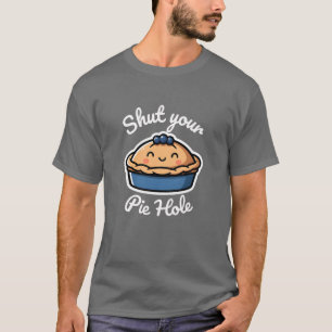 Camiseta Torta Engraçada Piada "Cala a Boca" Padaria