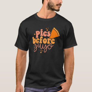 Camiseta Tortas De Ação De Graças Antes De Caras Para Mulhe