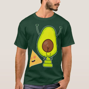 Camiseta Tortilla Chip Guacamole Poop Pooping Avocado Vegan
