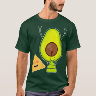 Camiseta Tortilla Chip Guacamole Poop Pooping Avocado Vegan