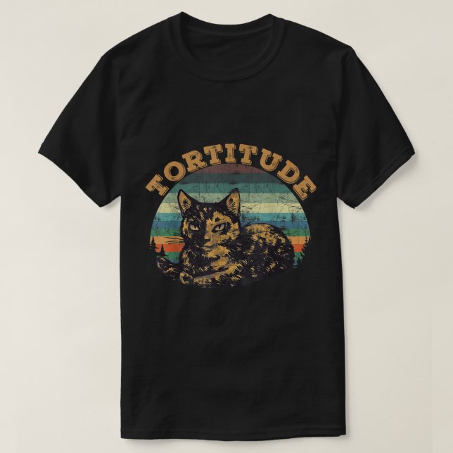 Camiseta Tortitude cat torties are feisty tortoiseshell kit (Frente do Design)