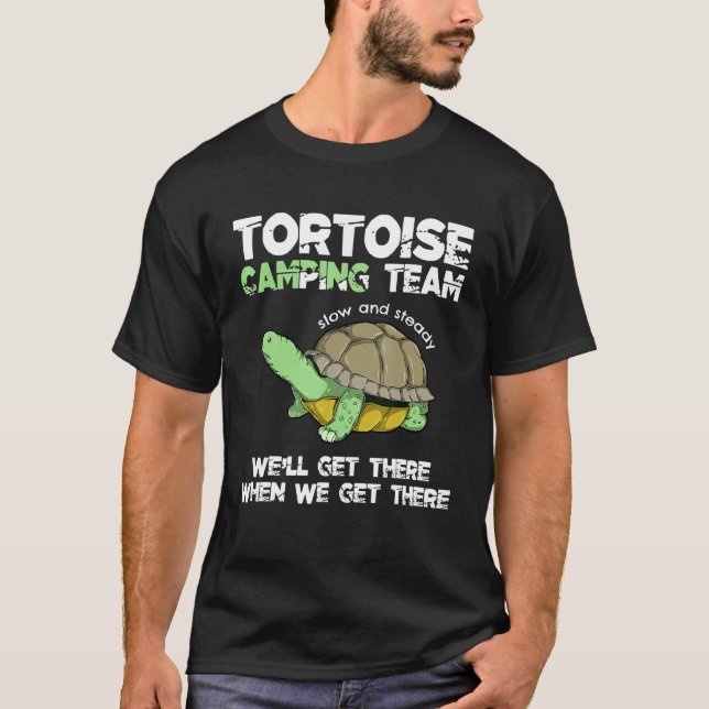 Camiseta Tortoise Camping Team Tartaruga Tortoise Engraçado (Frente)