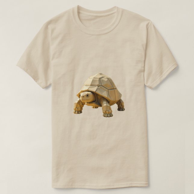 Camiseta Tortoise do deserto geométrico (Frente do Design)