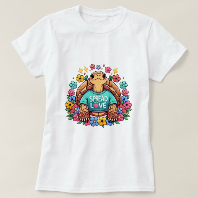Camiseta Tortoise Spread Love | Superior (Frente do Design)