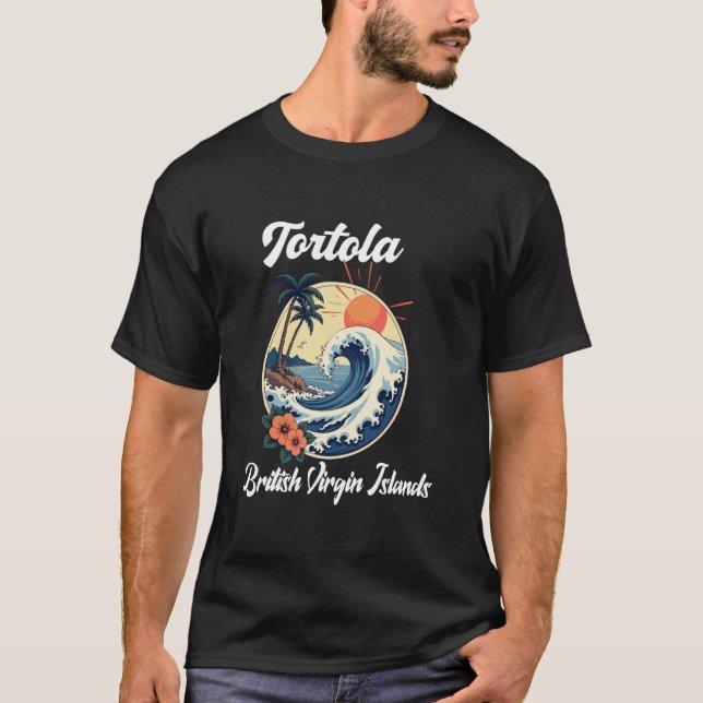 Camiseta Tortola BVI B.V.I Ilhas Virgens Britânicas Souveni (Frente)