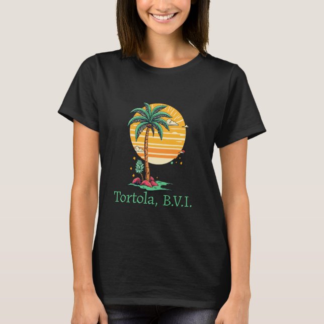 Camiseta Tortola BVI B.V.I Ilhas Virgens Britânicas Souveni (Frente)