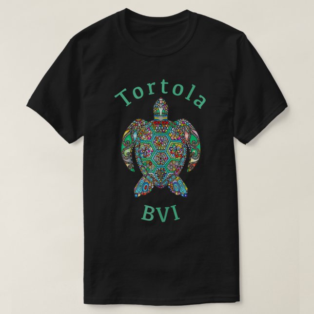 Camiseta Tortola Ilhas Virgens Britânicas Presente Tribal (Frente do Design)
