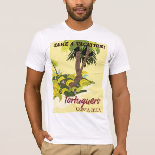 Camiseta Tortuguero, poster das viagens vintage de Costa