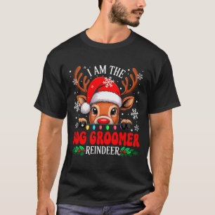 Camiseta Tosa de Cães Rena de Natal Fofo Rena do Papai Noel