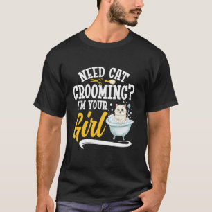 Camiseta Tosa de Gatos Mulher Estilista de Gatinhos Lavagem