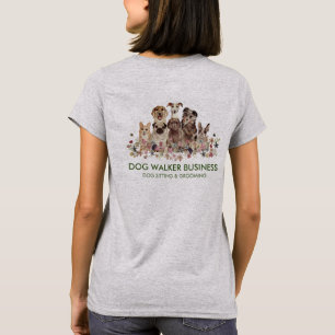 Camiseta tosador passeador cuidador de serviços de cães ver