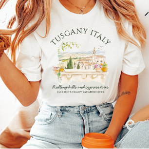 Camiseta Toscana Florença Itália ciprestes personalizados