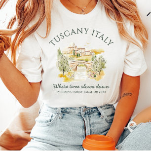 Camiseta Toscana Itália Férias Personalizadas em Família