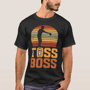 Camiseta Toss Como Um Chefe Vintage Estilo Retro Cornhole