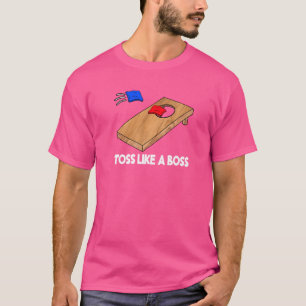 Camiseta Tosse Como Um Chefe Da Equipe Cornhole Bean Bag Co