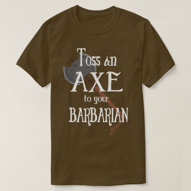 Camiseta Tosse um Ax para o seu bárbaro (Frente do Design)