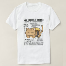 Camiseta Tostro de Manteiga de Energia Infinita de Gato