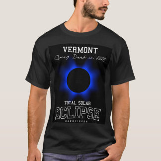 Camiseta Total 2024 Eclipse Solar Vermont EUA Totalidade da