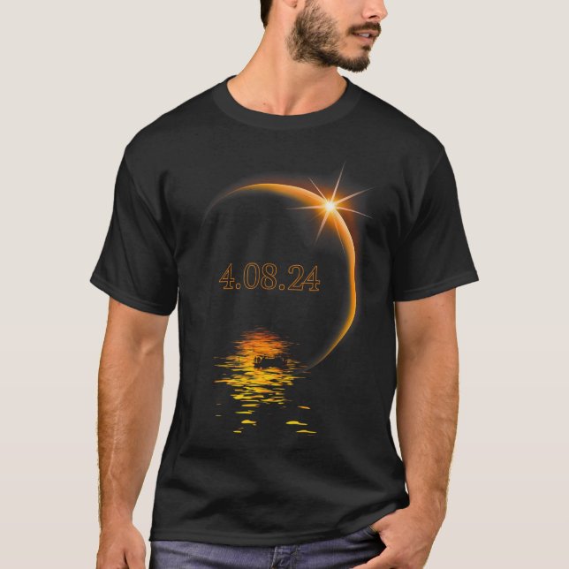 Camiseta Total América 04 08 24 Eclipse Solar Total 2024 (Frente)