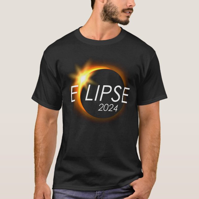 Camiseta Total América 04 08 24 Eclipse Solar Total 2024 (Frente)