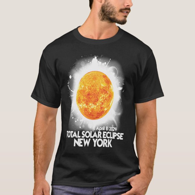 Camiseta Total da América Solar Eclipse em Nova Iorque 2024 (Frente)