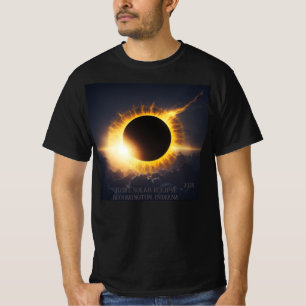 Camiseta Total de Eclipes Solares Adicionar Qualquer Texto 