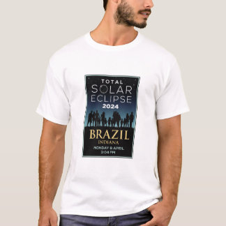 Camiseta Total de Eclipse Solar 2024, Brasil, Indiana