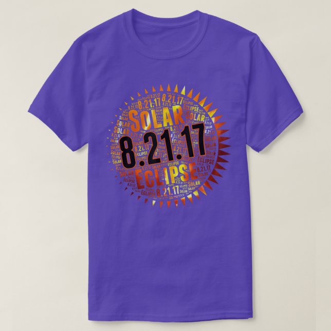 Camiseta Total de Eclipse Solar de agosto de 2017   Camiset (Frente do Design)