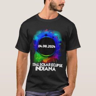 Camiseta Total de Eclipse Solar Indiana 2024 Totalidade Col