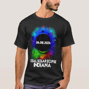 Camiseta Total de Eclipse Solar Indiana 2024 Totalidade Col