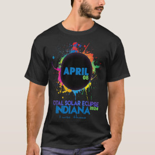 Camiseta Total de Eclipse Solar Indiana 2024 Totalidade Col