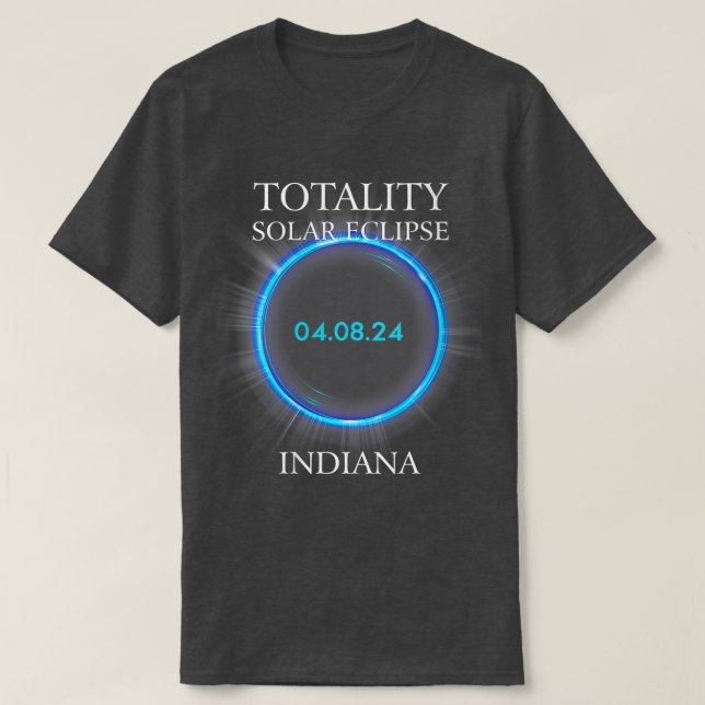 Camiseta Total de mulheres Solar Eclipse 2024 Indiana 04 (Frente do Design)