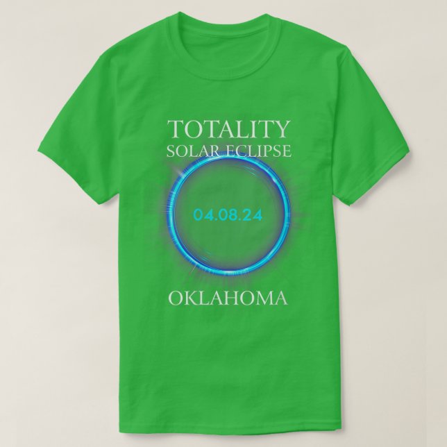 Camiseta Total de mulheres Solar Eclipse 2024 Oklahoma 04 (Frente do Design)