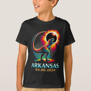 Camiseta Total do Arkansas Total Solar Eclipse 2024 T Rex D