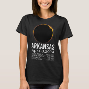 Camiseta Total do Eclipse Solar abril 8 2024 Calendário do