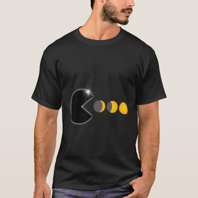 Camiseta Total do Eclipse Solar abril 8 2024 Fases Diversas (Frente)