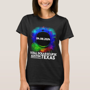 Camiseta Total do Eclipse Solar Austin TEXAS abril 8 2024 T
