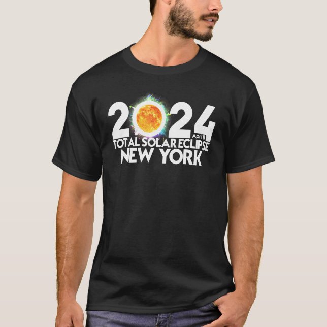Camiseta Total do Eclipse Solar Nova Iorque 2024 (Frente)