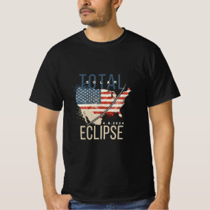 CAMISETA TOTAL ECLIPSE SOLAR 4.8.2023 EUA MAP DISTRESSED