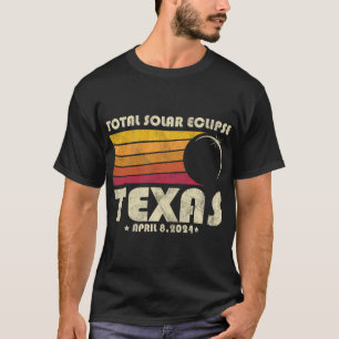 Camiseta Total Retroativo Eclipse Solar 2024 Totalidade Usa