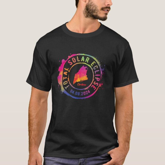 Camiseta Total Solar Eclipse 2024 EUA Maine Cariou Totalit (Frente)