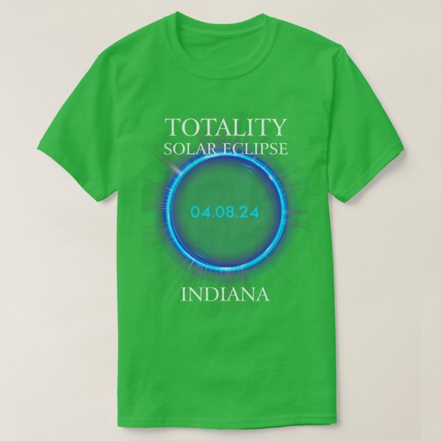 Camiseta Total Solar Eclipse 2024 Indiana 04 (Frente do Design)