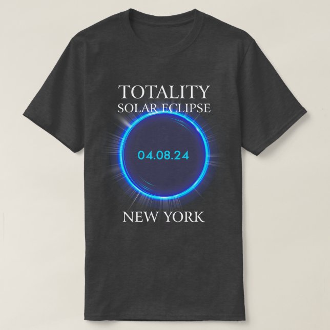 Camiseta Total Solar Eclipse 2024 Nova Iorque 04 (Frente do Design)
