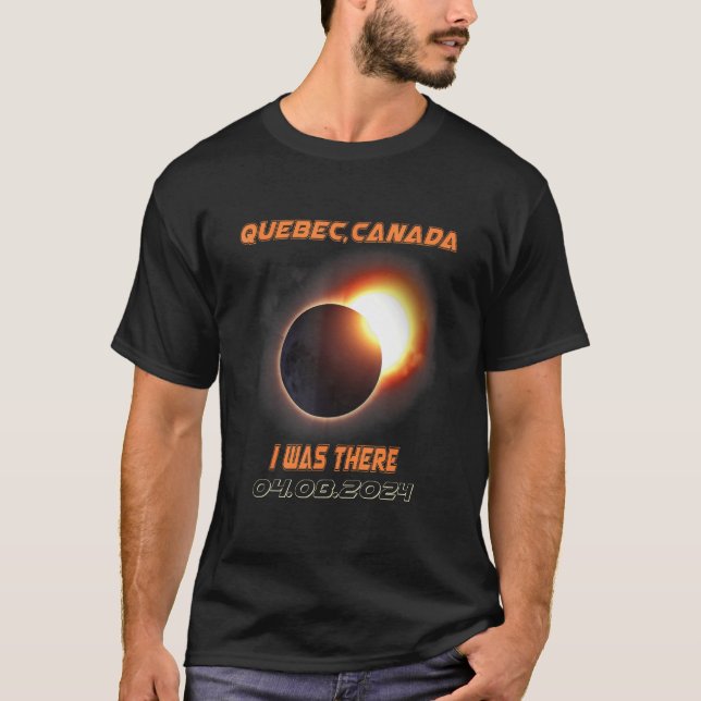 Camiseta Total Solar Eclipse 2024 Quebec Canadá 1 (Frente)