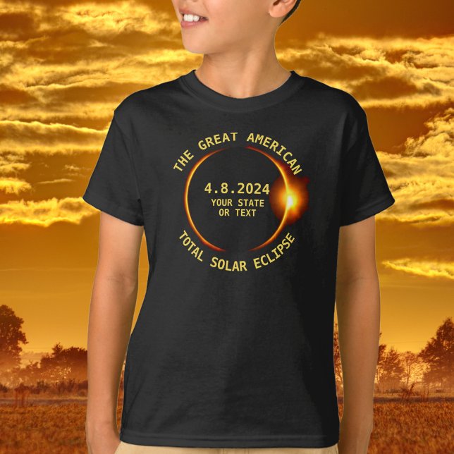 Camiseta Total Solar Eclipse 8 de abril de 2024 EUA Seu Est (Criador carregado)